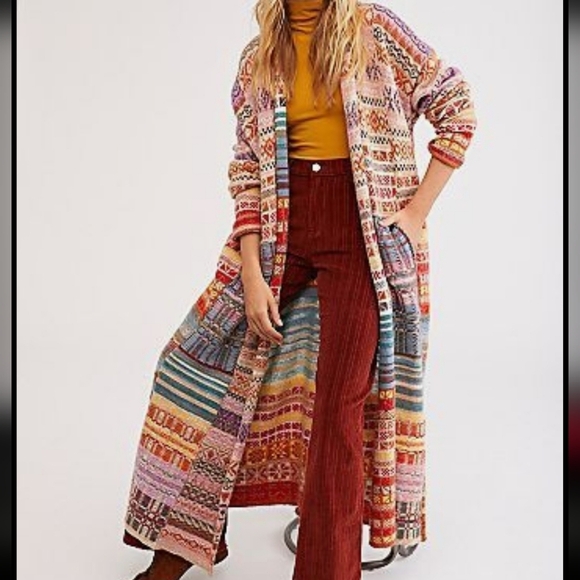Free People Sweaters - Free People Met Your Match Maxi Cardigan